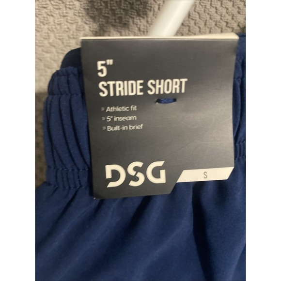 DSG Men's 5" 2-in-1 Stride Shorts Size Small University Navy NEW Built-in-Brief - Picture 6 of 16
